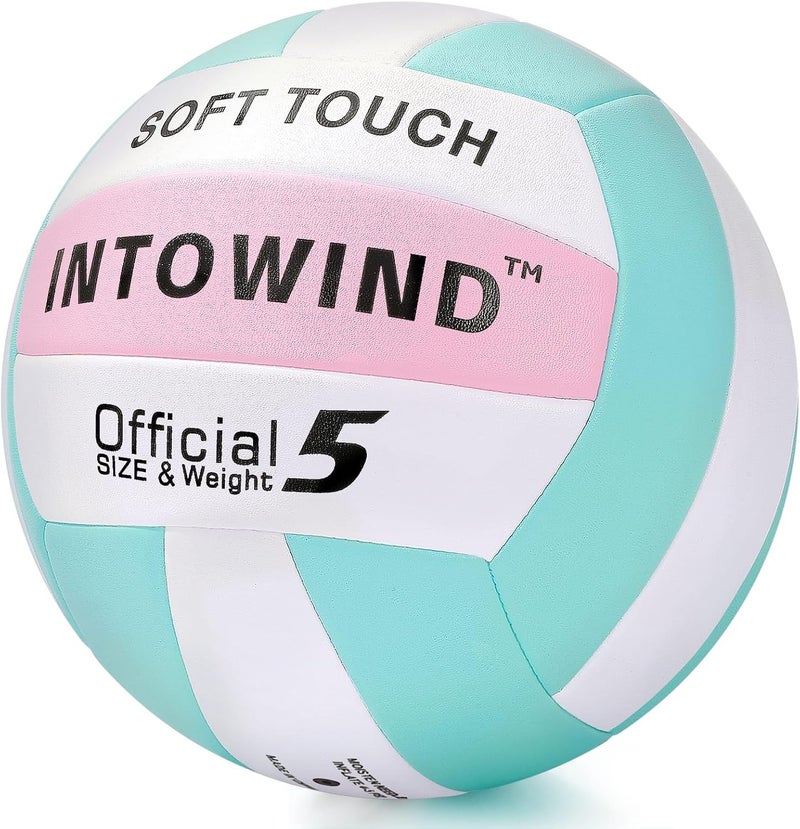 INTOWIND Volleyball Soft Touch Volleyballs Beach Volleyball Outdoor Indoor Volleyballs Beach Park Gym Games Training Official Size 5 Volleyball - Image 2